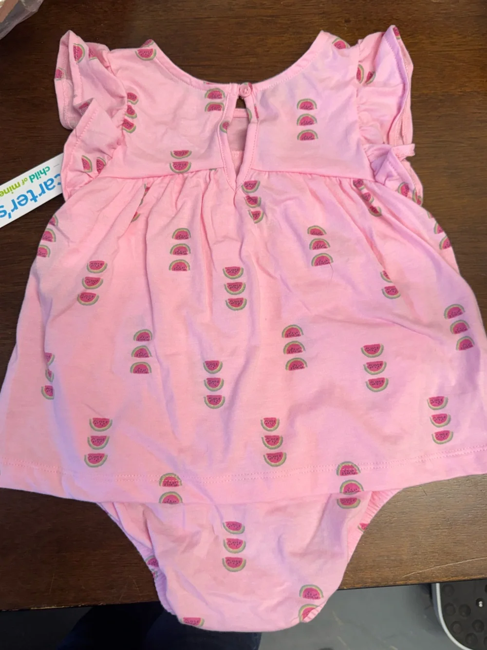 Carter's Pink Watermelon Print Dress Bodysuit